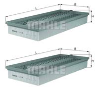 2X MAHLE / KNECHT Filtre À Air LX 96