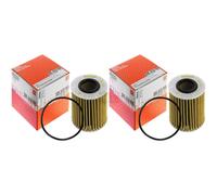 2x MAHLE / KNECHT Filtre À Huile OX 413D2