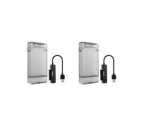 2X Maiwo K104 HDD SSD Boitier USB 3.0 Vers 3.0 HDD Hard Drive Enclosure Support 2.5 Pouces SSD Outil Gratuit(Noir)