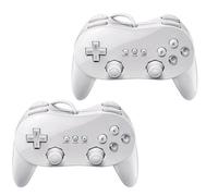 2x Manette Classique Contrôleur remote PRO compatible Pour Nintendo Wii télécommande Blanc