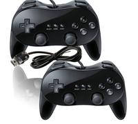 2x Manette Classique Controleur Remote Pro Pour Nintendo Wii Noir