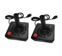 2X Manette de Jeu pour 2600 Jeu Rocker Avec Levier à 4 Directions Et Bouton D'action Simple Manette RéTro