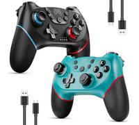 2x Manette Switch, Manette Switch Sans Fil pour Switch/Switch 2/Lite/OLED | Manette Switch 2 Pro avec Hall Joysticks/Turbo/6 Axis Gyro/Dual Vibration