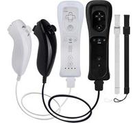2x Manette Wiimote remote et Nunchunk Compatible pour Nintendo Wii et Wii U Noire ET blanche