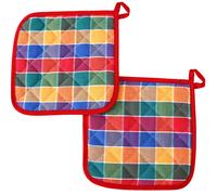 2X Manique Kracht Cuisine Cuisiner Griller Cuire Multicolore À Carreaux