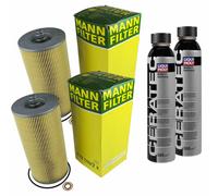 2X MANN-FILTER Filtre À Huile H 12 110/2 X + LIQUI MOLY Cera Tec 3721
