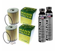 2X MANN-FILTER Filtre À Huile H 1366 X + 2X LIQUI MOLY Cera Tec 3721