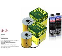 2X MANN-FILTER FILTRE À HUILE H 932/5 + 2X LIQUI MOLY Pro-Line Nettoyage Moteur