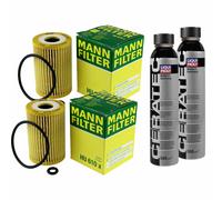 2X MANN-FILTER Filtre À Huile HU 610 X + 2X LIQUI MOLY Cera Tec 3721