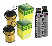 2X MANN-FILTER Filtre À Huile HU 612/1 X + 2X LIQUI MOLY Cera Tec 3721