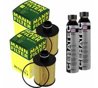 2X MANN-FILTER Filtre À Huile HU 712/11 X + 2X LIQUI MOLY Cera Tec 3721