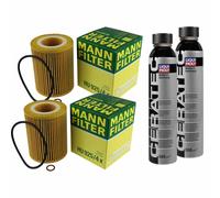 2X MANN-FILTER Filtre À Huile HU 925/4 X + 2X LIQUI MOLY Cera Tec 3721