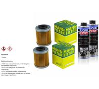 2X MANN-FILTER FILTRE À HUILE MH 54/1 + 2X LIQUI MOLY Pro-Line Nettoyage Moteur