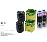 2X MANN-FILTER FILTRE À HUILE W 610/6 + 2X LIQUI MOLY Pro-Line Nettoyage Moteur