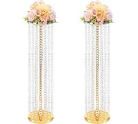 2X mariage pièces centrales vases de fleurs en acrylique pour les tables de mariage décorations (90cm)