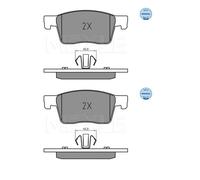 2x Meyle 025 223 4519 Plaquettes de Frein Disque Avant pour Opel Astra K