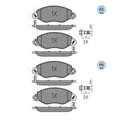 2x Meyle 025 234 3418 / Pd Plaquettes de Frein Disque Avant pour Ford Transit