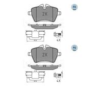 2x Meyle 025 239 8418 / Pd Plaquettes de Frein Disque Avant pour Mini R50 R53