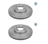 2X Meyle 16-15 521 0036/PD Disque De Frein Avant Pour Renault Dacia Lada Nissan