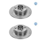 2x Meyle 16-15 523 0016 Disque de Frein Arrière pour Renault Clio III Grand Tour