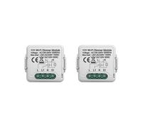 2X Module de Commutateur de Variateur Intelligent Tuya Wifi 10A, Prise en Charge Du ContrôLe à 2 Voies, 1 Gang, Compatible avec L'Application