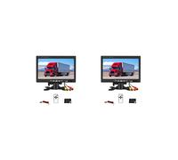 2X Moniteur de Voiture 12 V 7 Pouces 16:9 800 X 480 LCD avec Entrée Vidéo 2 Voies pour Caméra de Recul, Stationnement Arrière
