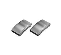 2X Montre Boucle Pli Sécurité Fraisé Fermoir Fermoir de Bracelet de Montre en Acier Inoxydable de Remplacement, 20 mm