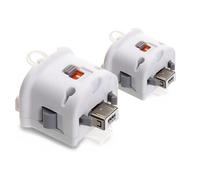 2X Motion Plus AdaptateurQumox avec housse de protection pour NINTENDO Wii Remote Blanc BLANC G