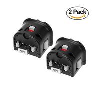 2X Motion Plus Adaptateur pour NINTENDO Wii Remote Blanc COOLEAD (Noir)