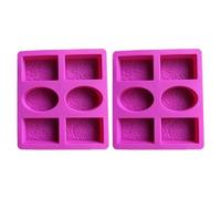 2x Moule À Savon En Silicone Pour La Fabrication De Savon 3d 6 Formes Ovale Rectangle Moule À Savon Fleurs Salle De Bains Cuisine Moule À Savon
