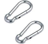 2x MOUSQUETON 5MM ACIER UNIVERSEL 5x50 MM BRICOLAGE CORDE