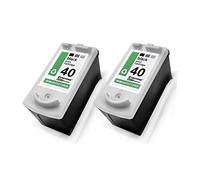 2X Müller Printware Cartouches Jet d'encre pour Canon MP 140 150 160 170 180 190 210 220 450 460 remplace PG40 BK