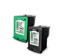 2X Müller Printware Cartouches Jet d'encre pour HP C 3110 3125 3135 3140 3150 3170 3175 3180 3185 3190 3194 remplace 336+342 CMYK
