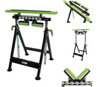 2x Multifunktions-Arbeitsbock Rollenbock Hauteur Chevalets Pliage V-Rollen 4-1