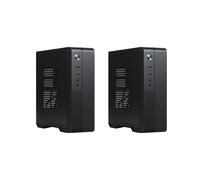 2X MX02 BoîTier D'Ordinateur ITX Châssis HôTe HTPC BoîTier de ContrôLe Industriel USB2.0 ITX pour les Entreprises de Bureau