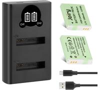 2X NB-6L NB-6LH Batterie Rechargeables Chargeur Double USB Compatible avec Canon Powershot SX710,SX700 HS,S95,SX280 HS,SX540 HS,S120,SX520 HS,SX600 HS,SX610 HS,SX520 HS,IXY 10S