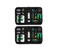 2x Network Cable Repair Tool Kit Set Rj45 Rj11 Cat6 Cable Tester Test Crimper Crimping Maintenance