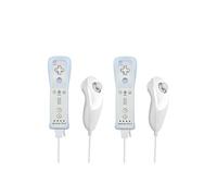 2X Nintendo Wii Telecommande Motion Plus+ Nunchuck Blanc