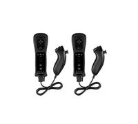 2X Nintendo Wii Telecommande Motion Plus+ Nunchuck Noir
