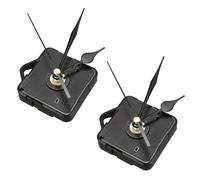 2X Noir DIY Mouvement D'Horloge Quartz Mouvement Silencieux Mecanisme Outil de Reparation