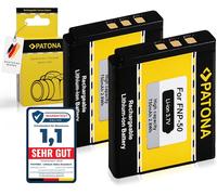 2X NP-50 Batterie 750mAh Compatible avec Fuji Fujifilm FinePix F50fd F60fd F100fd J50 S100fd V1273 F70EXR F80EXR F200EXR XP100 X10 X20 XF1 XP150 Casio Exilim EX-G1 G1BK G1RD H5 NP50 NP 50