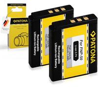 2X NP-50 Batterie 750mAh Compatible avec Fuji Fujifilm FinePix F50fd F60fd F100fd J50 S100fd V1273 F70EXR F80EXR F200EXR XP100 X10 X20 XF1 XP150 Casio Exilim EX-G1 G1BK G1RD H5 NP50 NP 50.[V879]