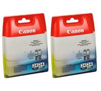 2x Original Canon Encre Cartouche BCI-24 Multipack Noir / Color pour Pixma 110