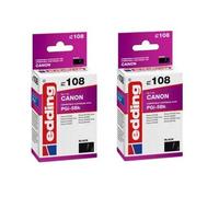 2x Original edding Encre Cartouche 108 pour Canon PGI-5 BK Pixma IP 3300 3500