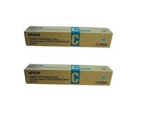2X Original Epson Toner C13S050041 Cyan Pour AcuLaser C8500 C8500PS