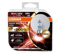 2x OSRAM NIGHT BREAKER 200 H11 Ampoule feu de route 12V 55W PGJ19-2 Feu de Route