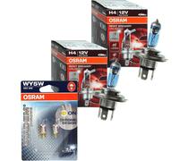2X OSRAM NIGHT BREAKER UNLIMITED H4 110% Diadème Chrome WY5W Ampoule