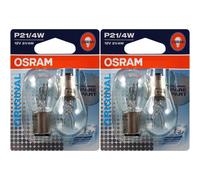 2X Osram P21/4W Avec Douille Métallique 12V 21/4W Douille BAZ15D