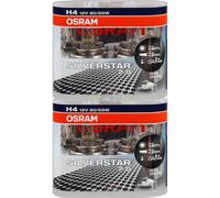 2X Osram SilverStar 2.0 +60% DUO Pack H4 Halogène 12V 60/55W P43T