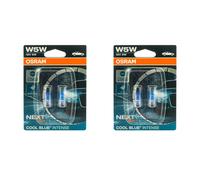 2x OSRAM W5W Cool Bleu Intense Duopack Clignotants 12V W21x95d Ampoules